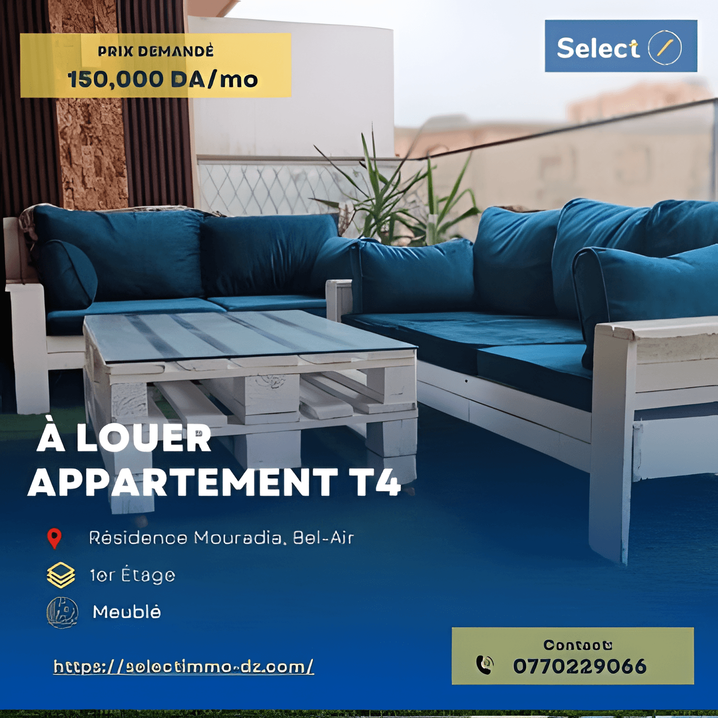 Location Appartement F4 Oran Oran