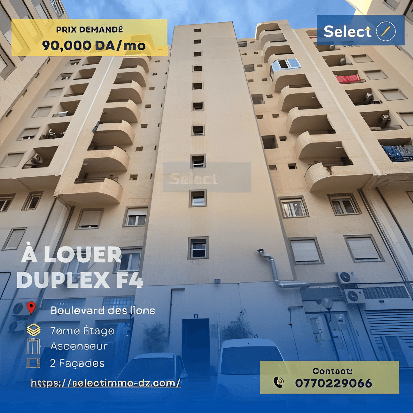 Location Appartement F4 Oran Oran