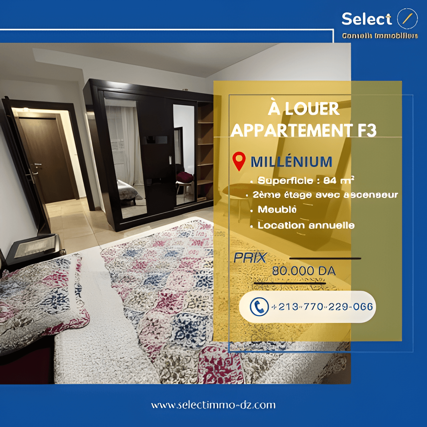 Location Appartement F3 Oran Oran
