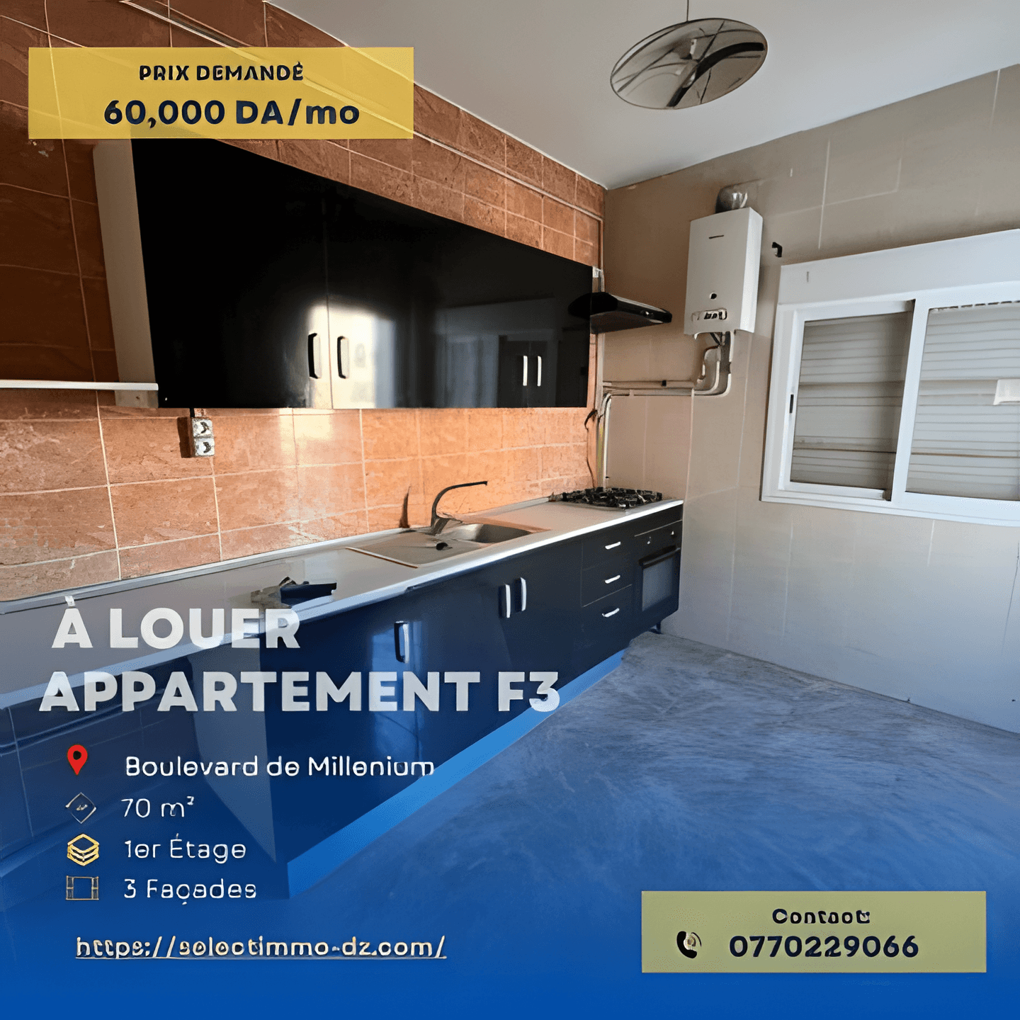 Location Appartement F3 Oran Oran
