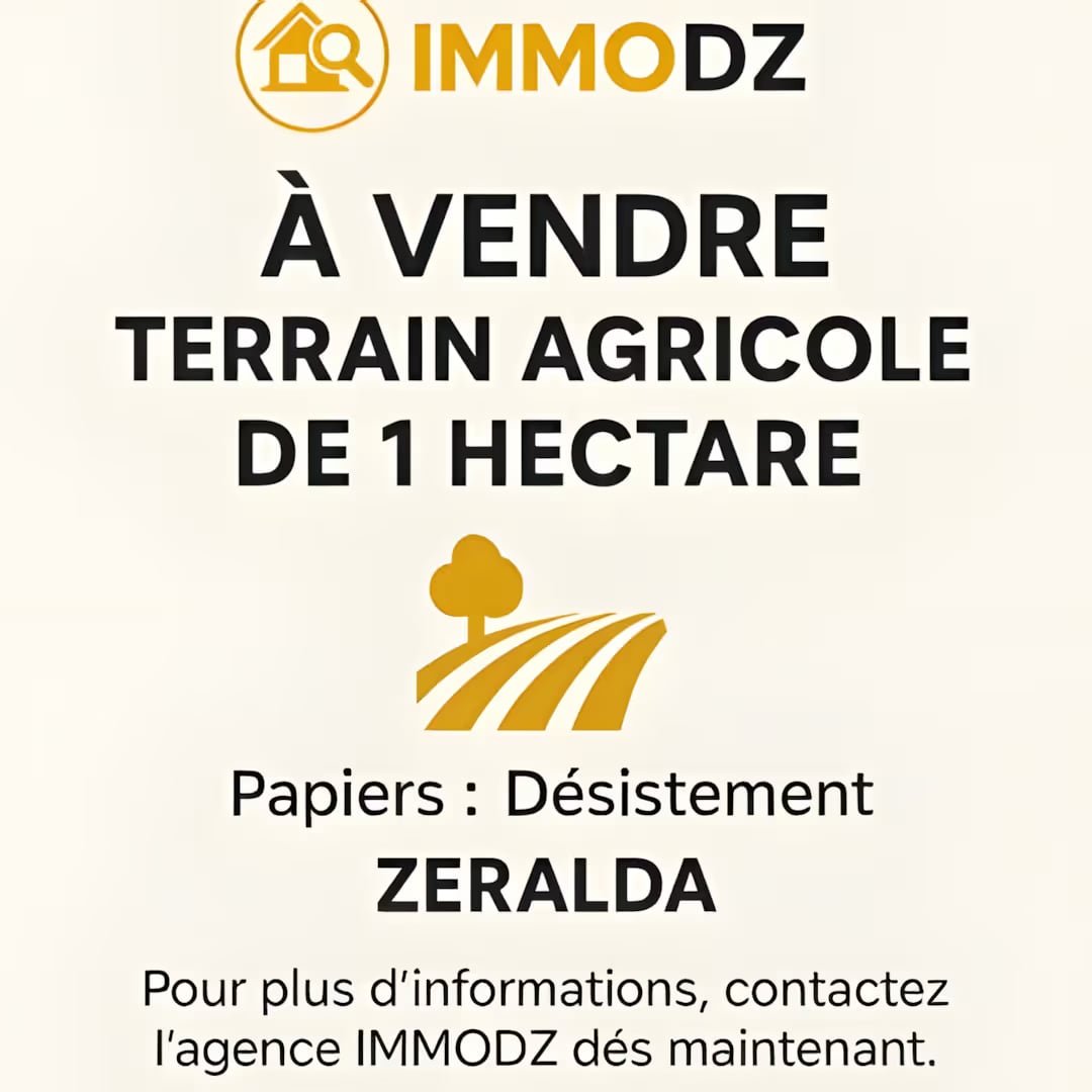 Vente Terrain Agricole Alger Zeralda
